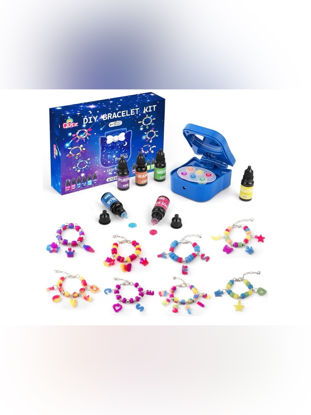Nwt- DIY Bracelet Kit for Kids – Blue Bead & Charm Set